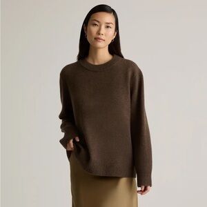 Quince women’s brown cashmere oversized sweater